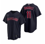 Men's Nike Cleveland Indians #11 Jose Ramirez Navy Alternate Stitched Baseball Jersey