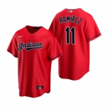 Men's Nike Cleveland Indians #11 Jose Ramirez Red Alternate Stitched Baseball Jersey