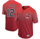 Men's Nike Cleveland Indians #12 Francisco Lindor Red Drift Fashion MLB Jersey