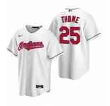 Men's Nike Cleveland Indians #25 Jim Thome White Home Stitched Baseball Jersey