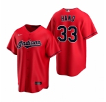 Men's Nike Cleveland Indians #33 Brad Hand Red Alternate Stitched Baseball Jersey