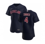 Men's Nike Cleveland Indians #4 Bradley Zimmer Navy Alternate 2020 Authentic Player Baseball Jersey