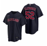 Men's Nike Cleveland Indians #52 Mike Clevinger Navy Alternate Stitched Baseball Jersey