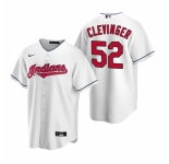 Men's Nike Cleveland Indians #52 Mike Clevinger White Home Stitched Baseball Jersey