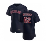 Men's Nike Cleveland Indians #62 Nick Wittgren Navy Alternate 2020 Authentic Player Baseball Jersey