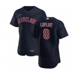 Men's Nike Cleveland Indians #8 Jordan Luplow Navy Alternate 2020 Authentic Player Baseball Jersey