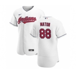 Men's Nike Cleveland Indians #88 Phil Maton White Home 2020 Authentic Team Baseball Jersey