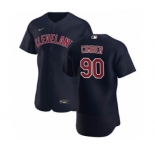 Men's Nike Cleveland Indians #90 Adam Cimber Navy Alternate 2020 Authentic Player Baseball Jersey
