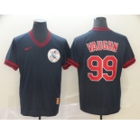 Men's Nike Cleveland Indians #99 Ricky Vaughn  Navy Blue M&N MLB Jersey