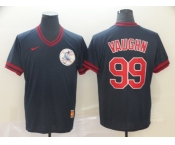 Men's Nike Cleveland Indians #99 Ricky Vaughn  Navy Blue M&N MLB Jersey