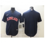 Men's Nike Cleveland Indians Blank Navy Home Baseball Jersey