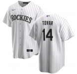 Men's Colorado Rockies #14 Ezequiel Tovar White Cool Base Stitched Baseball Jersey