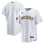 Men's Colorado Rockies Blank White 2022 All-Star Cool Base Stitched Baseball Jersey