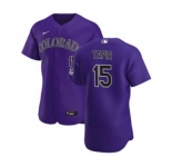 Men's Nike Colorado Rockies #15 Raimel Tapia Purple Alternate 2020 Authentic Player Baseball Jersey