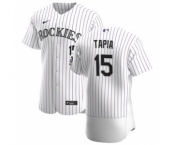Men's Nike Colorado Rockies #15 Raimel Tapia White Home 2020 Authentic Player Baseball Jersey