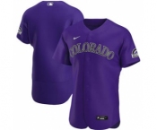 Men's Nike Colorado Rockies 2020 Purple Alternate Authentic Team Baseball Jersey
