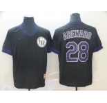 Men's Nike Colorado Rockies #28 Nolan Arenado Black M&N MLB Jersey