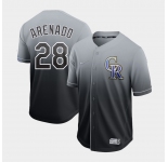 Men's Nike Colorado Rockies #28 Nolan Arenado Grey Drift Fashion MLB Jersey