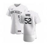 Men's Nike Colorado Rockies #52 Daniel Bard White Home 2020 Authentic Player Baseball Jersey