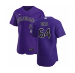 Men's Nike Colorado Rockies #64 Phillip Diehl Purple Alternate 2020 Authentic Player Baseball Jersey