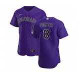 Men's Nike Colorado Rockies #8 Josh Fuentes Purple Alternate 2020 Authentic Player Baseball Jersey