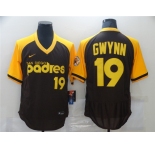Men's Nike Majestic San Diego Padres #19 Tony Gwynn Brown Retro MLB Jersey