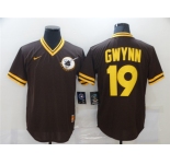 Men's Nike New Majestic San Diego Padres #19 Tony Gwynn Brown Retro MLB Jersey