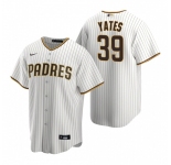 Men's Nike San Diego Padres #39 Kirby Yates White Brown Home Stitched Baseball Jersey
