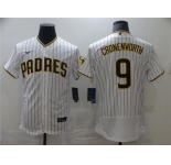 Men's Nike San Diego Padres #9 Jake Cronenworth White 2021 Road Player Jersey