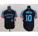 Men's San Diego Padres #10 Jurickson Profar Number Navy 2024 All Star Limited Stitched Jersey