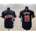 Men's San Diego Padres #19 Tony Gwynn Black Mexico Cool Base Stitched Baseball Jersey