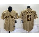 Men's San Diego Padres #19 Tony Gwynn Gray Stitched MLB Cool Base Nike Jersey