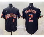 Men's San Diego Padres #2 Xander Bogaerts Black Mexico Cool Base Stitched Baseball Jersey