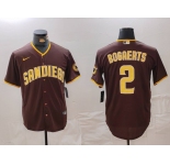 Men's San Diego Padres #2 Xander Bogaerts Brown Cool Base Stitched Jersey