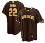 Men's San Diego Padres #22 Juan Soto Brown Stitched MLB Cool Base Nike Jersey