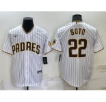 Men's San Diego Padres #22 Juan Soto White Stitched MLB Cool Base Nike Jersey