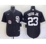 Men's San Diego Padres #23 Fernando Tatis Jr Black 2023 Cool Base Stitched Jersey