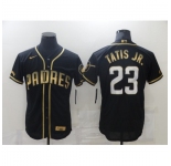 Men's San Diego Padres #23 Fernando Tatis Jr. Black Gold Realtree Collection Jersey