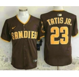 Men's San Diego Padres #23 Fernando Tatis Jr Brown Limited Stitched Jersey