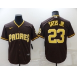 Men's San Diego Padres #23 Fernando Tatis Jr Brown Stitched MLB Cool Base Nike Jersey