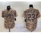 Men's San Diego Padres #23 Fernando Tatis Jr Camo Stitched Cool Base Nike Jersey