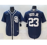 Men's San Diego Padres #23 Fernando Tatis Jr. Navy Cool Base Stitched Baseball Jersey