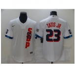 Men's San Diego Padres #23 Fernando Tatis Jr. Nike White 2021 All-Star Game Authentic Jersey