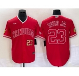 Men's San Diego Padres #23 Fernando Tatis Jr Number Red NEW 2023 Cool Base Stitched Jersey