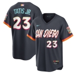 Men's San Diego Padres #23 Fernando Tatis Jr. Obsidian 2026 City Connect Stadium Limited Stitched Baseball Jersey