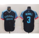 Men's San Diego Padres #3 Jackson Merrill Navy 2024 All Star Limited Stitched Jersey