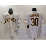 Men's San Diego Padres #30 Eric Hosmer White Stitched Cool Base Nike Jersey