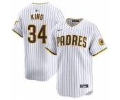 Men's San Diego Padres #34 Michael King White 2024 Home Limited Baseball Stitched Jersey