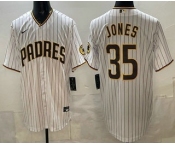 Men's San Diego Padres #35 Randy Jones White Cool Base Jersey