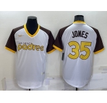 Men's San Diego Padres #35 Randy Jones White Stitched Cooperstown Cool Base Nike Jersey